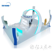 Detian Offer 6x9m special curve exhibition booth design for trade show